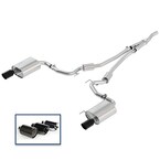 2015-2023 MUSTANG 2.3L ECOBOOST CAT-BACK SPORT EXHAUST SYSTEM WITH BLACK CHROME TIPS Main Image