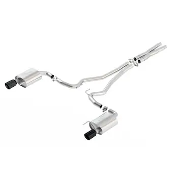 Mustang GT 2015-2017 5.0L Cat-Back Touring Exhaust System with Black Chrome Tips
