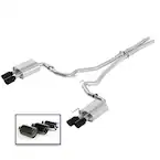 Mustang GT 2018-2023 5.0L Cat-Back Touring Exhaust System with Black Chrome Tips Main Image