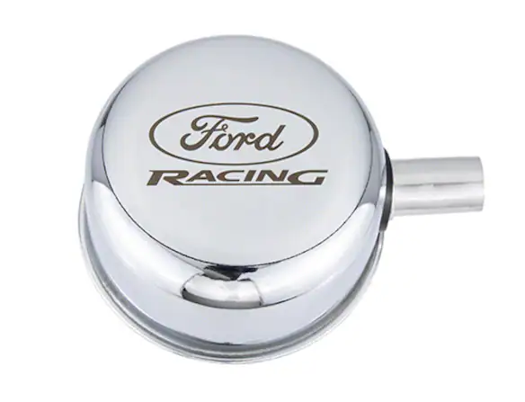 Chrome Breather Cap with Ford Racing Logo Main Image
