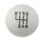 Mustang 2015-2021 Bullitt White Shift Knob Main Image