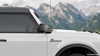 Bronco 2021-2026 Classic Script Fender Badge Kit in Gloss Black